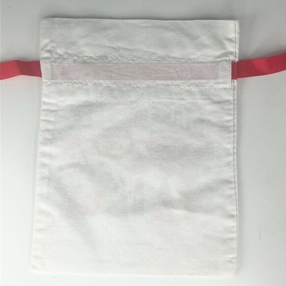 Sephora MakeUp Geek Drawstring Cloth MakeUp Delicates Travel Bag White Red New - Picture 4 of 4